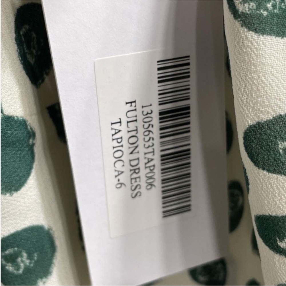 Reformation Fulton Dress-Tapioca Green Polka Dot NWT - Picture 4 of 6
